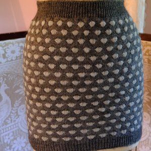 Cute Heart Sweater Mini Skirt